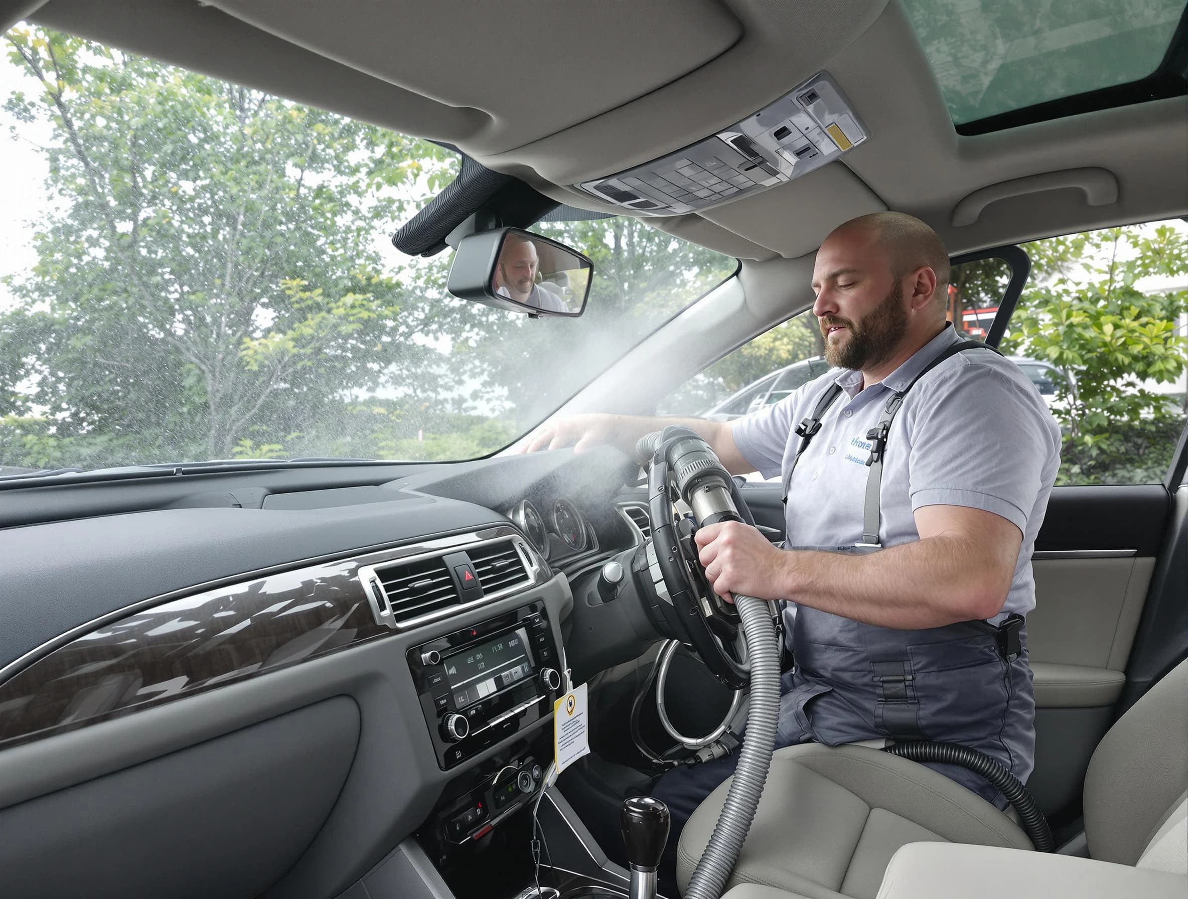 Provo Air Duct Cleaning specialist performing professional car duct cleaning in Provo