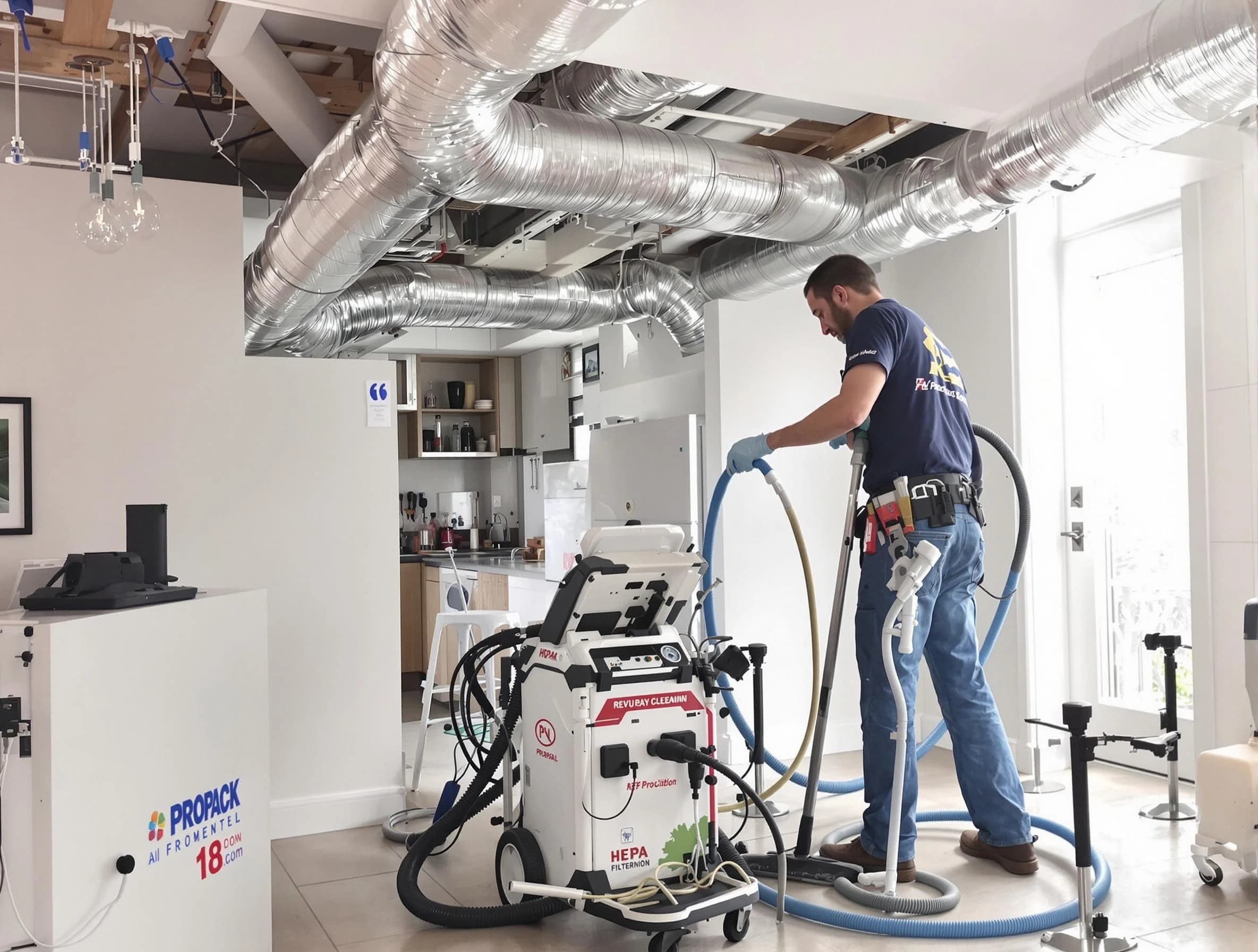 Provo Air Duct Cleaning technician performing advanced pure duct cleaning with specialized equipment in Provo