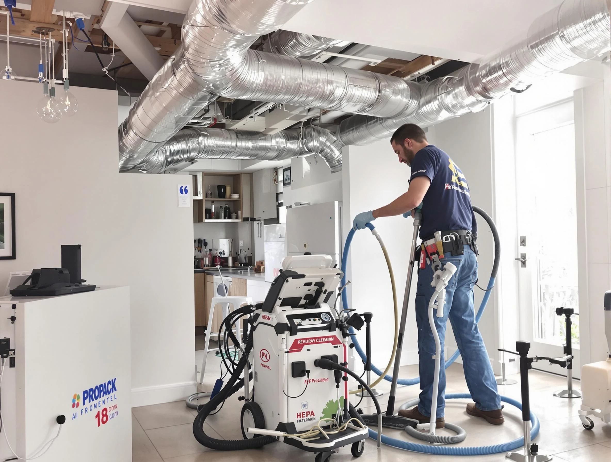 Provo Air Duct Cleaning technician performing advanced pure duct cleaning with specialized equipment in Provo