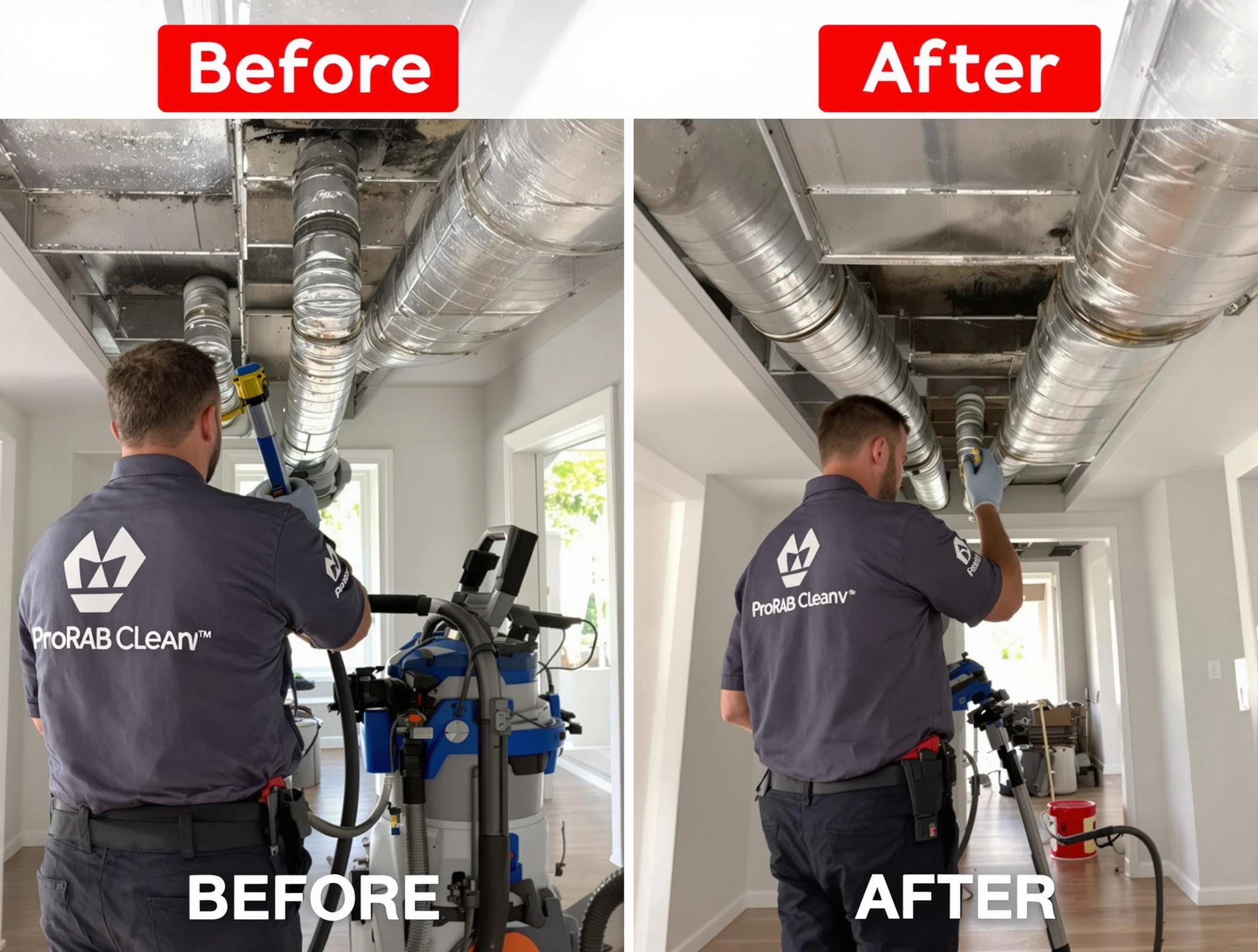 Provo Air Duct Cleaning expert performing thorough residential duct cleaning in a Provo home